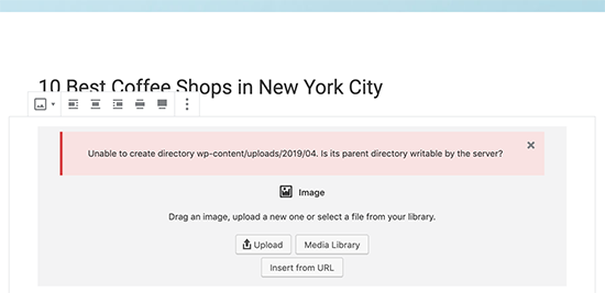 create directory error image not upload